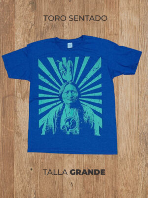 Playera 03 G GRANDE Toro Sentado Sitting Bull Azul