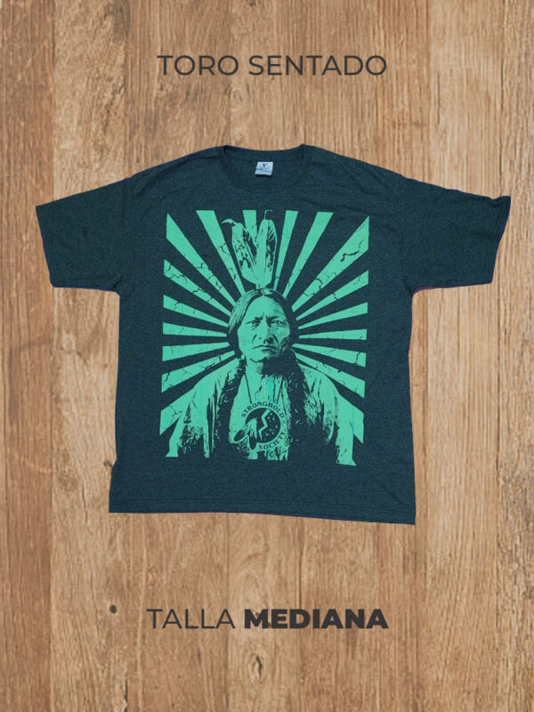 TORO-SENTADO-M Playera 02 M MEDIANA Toro Sentado Sitting Bull Gris