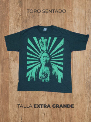 Playera 04 XL EXTRA GRANDE Toro Sentado Sitting Bull Gris