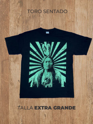 Playera 04 XL EXTRA GRANDE Toro Sentado Sitting Bull Negra
