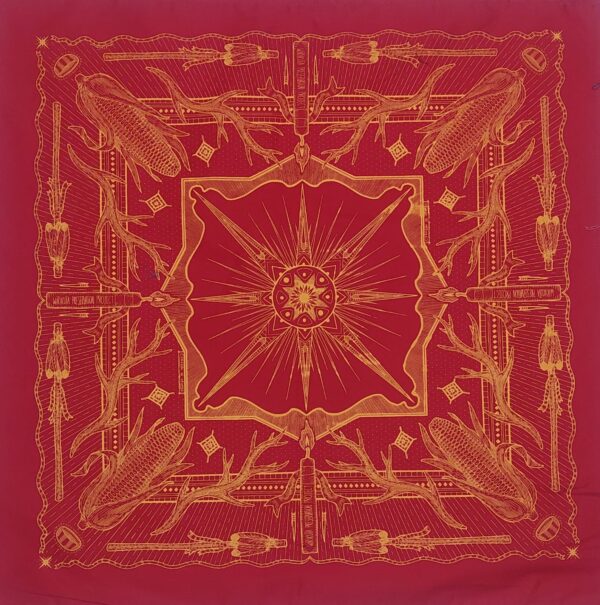 Paliacate Wirikuta Maíz Venado Ojo de Dios Flecha Plumas Rojo