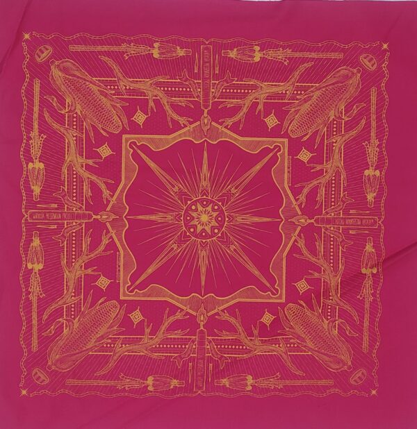 Paliacate Wirikuta Maíz Venado Ojo de Dios Flecha Plumas Rosa